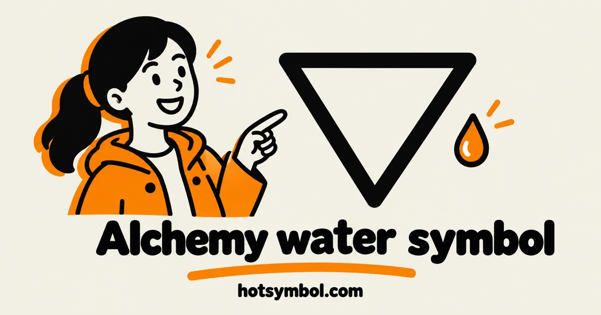 Illustration of the Alchemical Symbol For Water symbol
