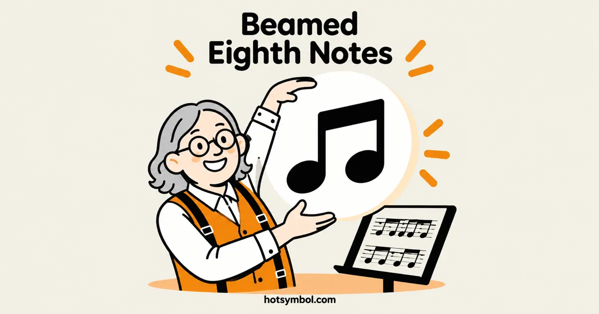 Illustration of the Beamed Eighth Notes symbol