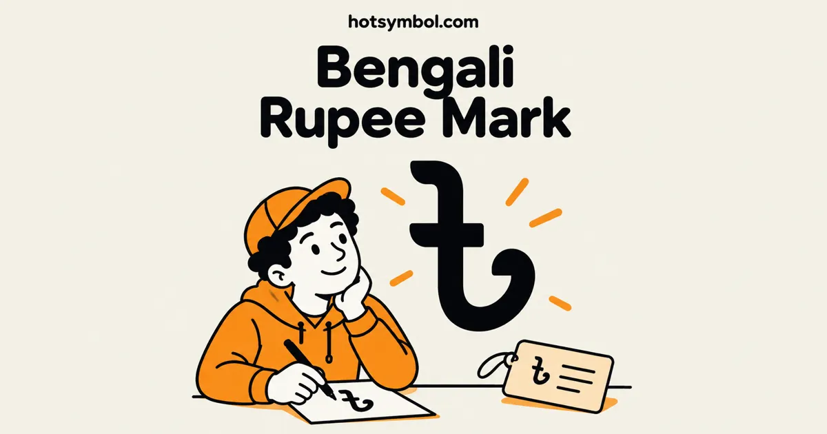 Illustration of the Bengali Rupee Mark symbol