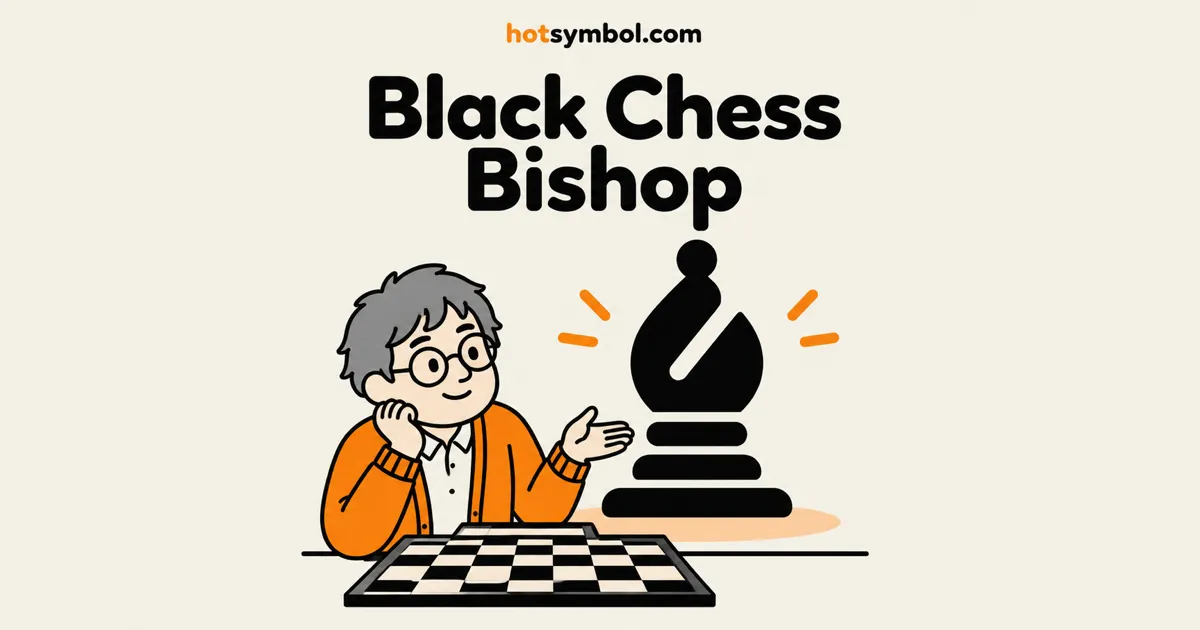Illustration of the Black Chess Bishop symbol