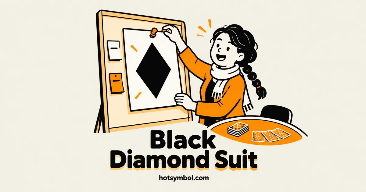 Illustration of the Black Diamond Suit symbol