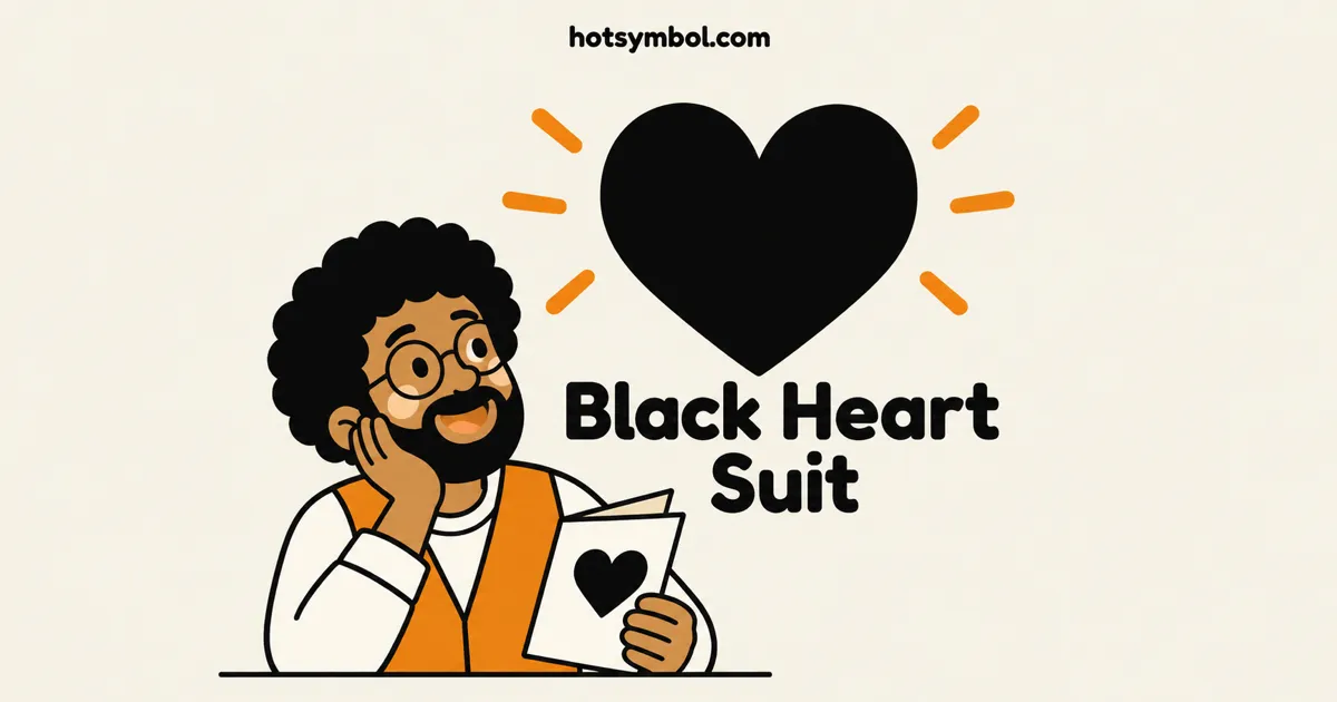 Illustration of the Black Heart Suit symbol