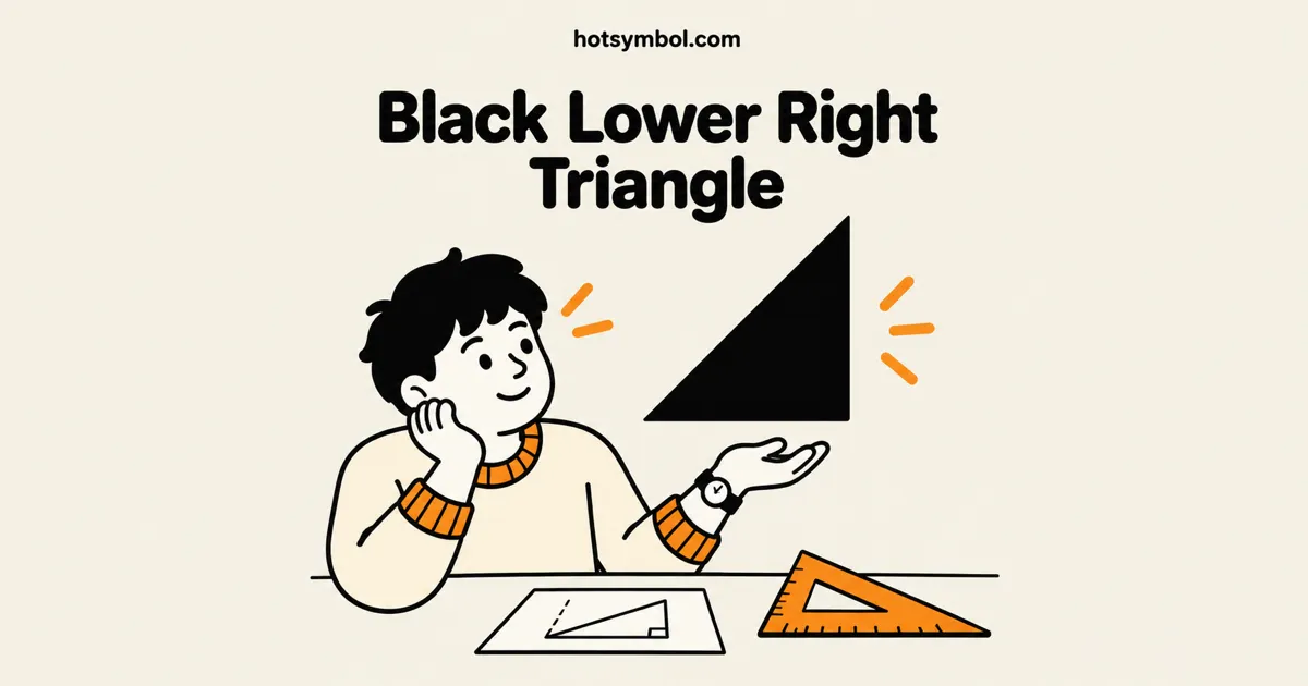 Illustration of the Black Lower Right Triangle symbol