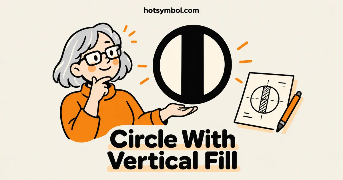 Illustration of the Circle With Vertical Fill symbol