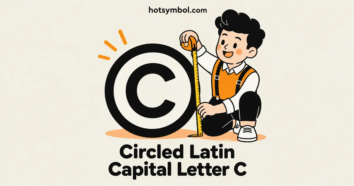 Illustration of the Circled Latin Capital Letter C symbol