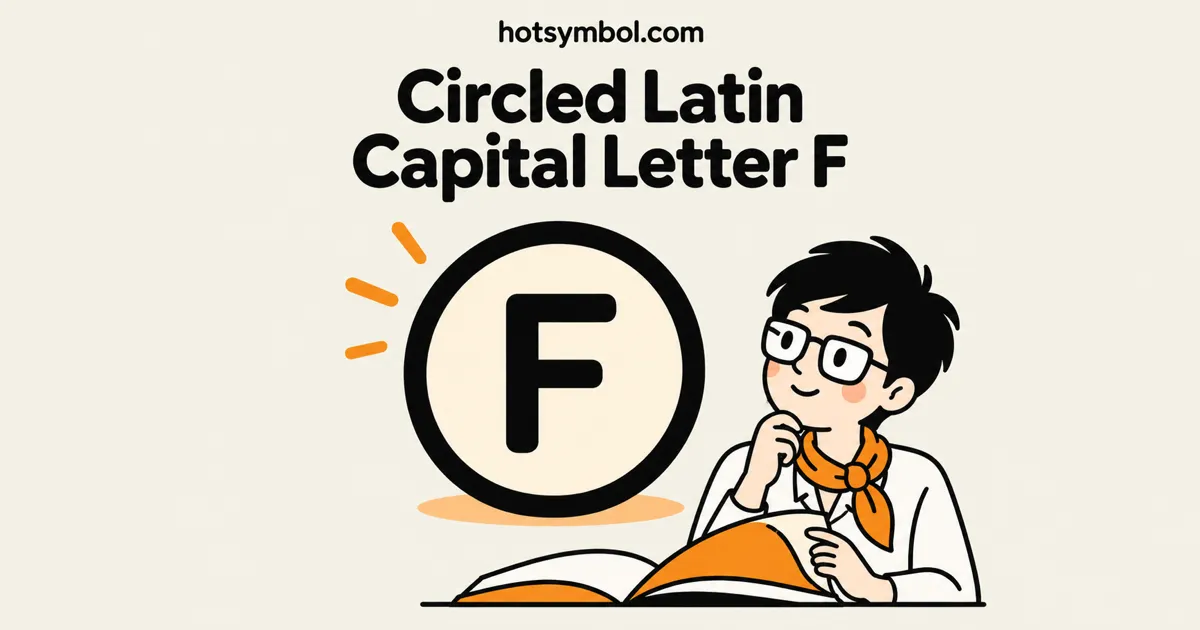 Illustration of the Circled Latin Capital Letter F symbol