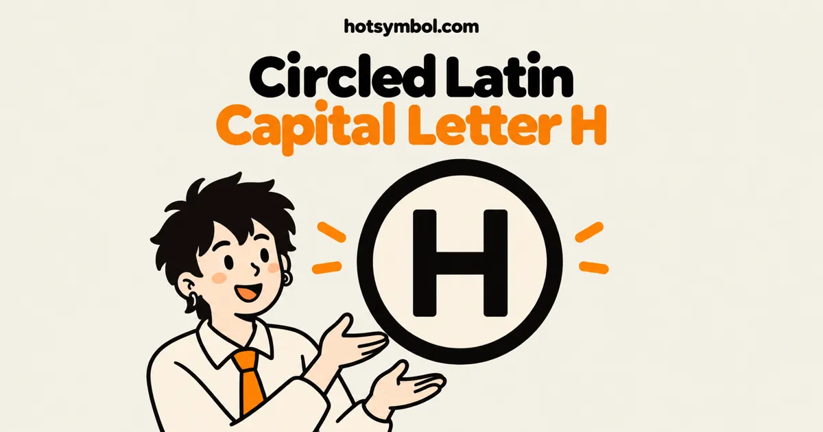 Illustration of the Circled Latin Capital Letter H symbol