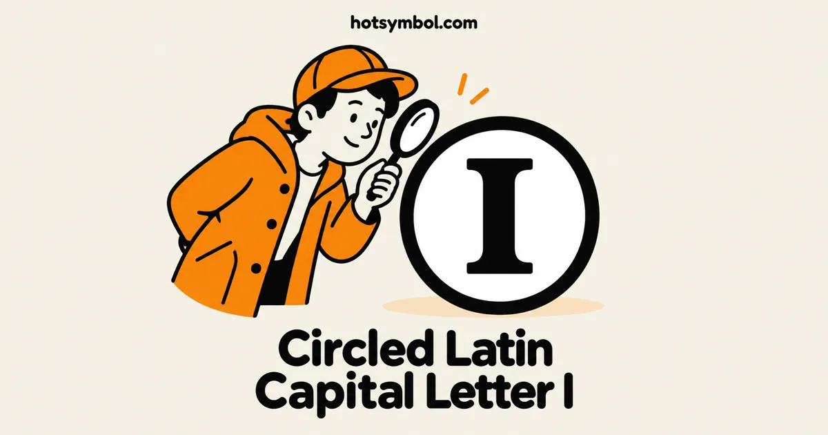 Illustration of the Circled Latin Capital Letter I symbol