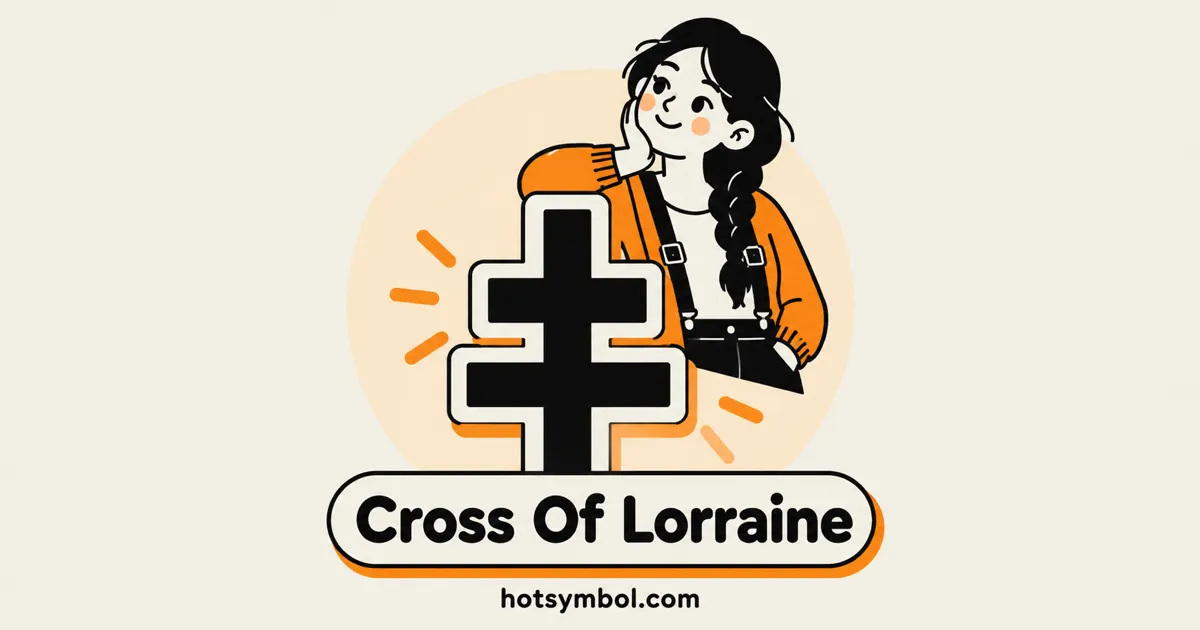Illustration of the Cross Of Lorraine symbol
