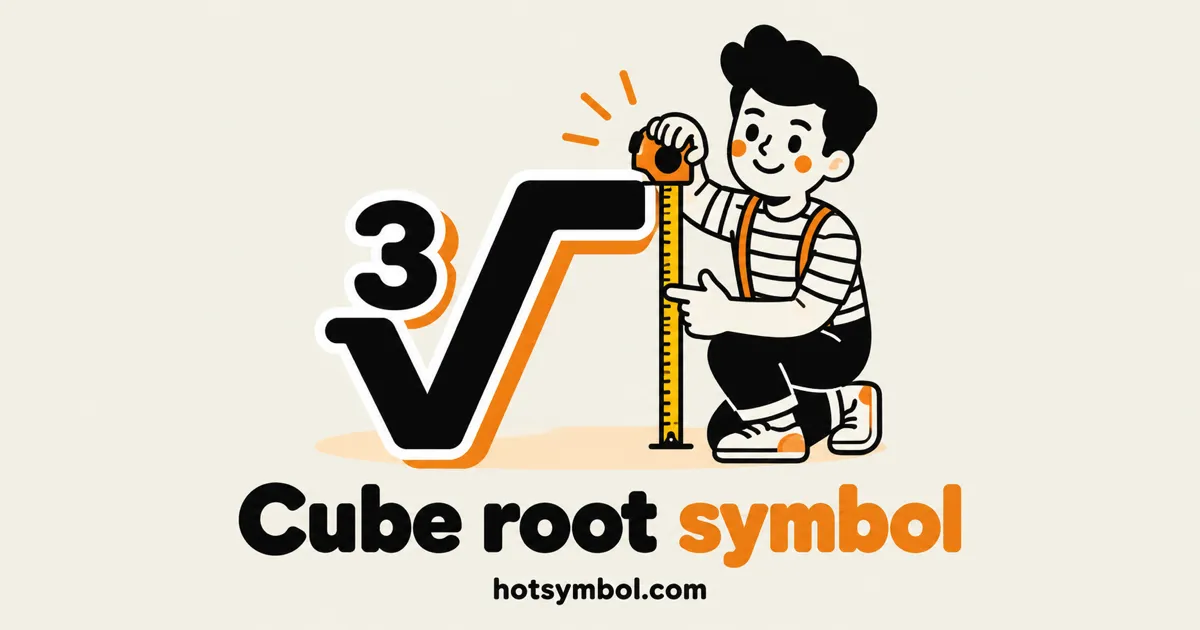 Illustration of the Cube Root symbol