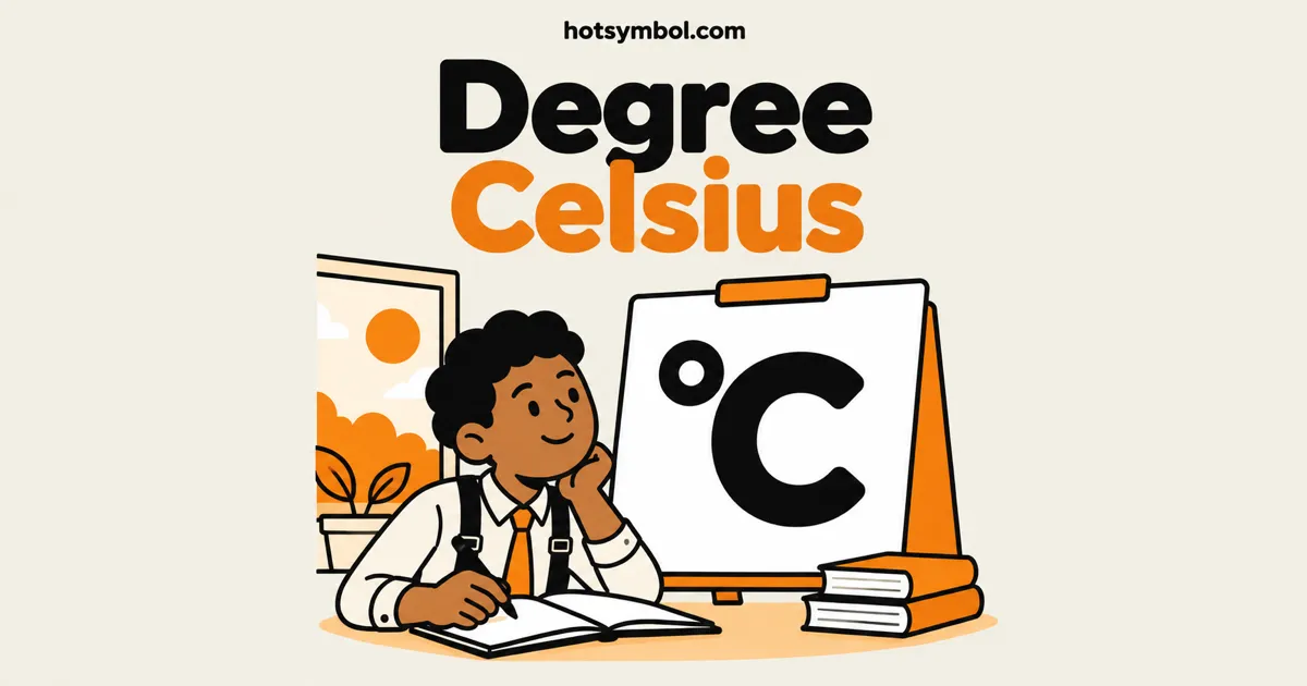 Illustration of the Degree Celsius symbol