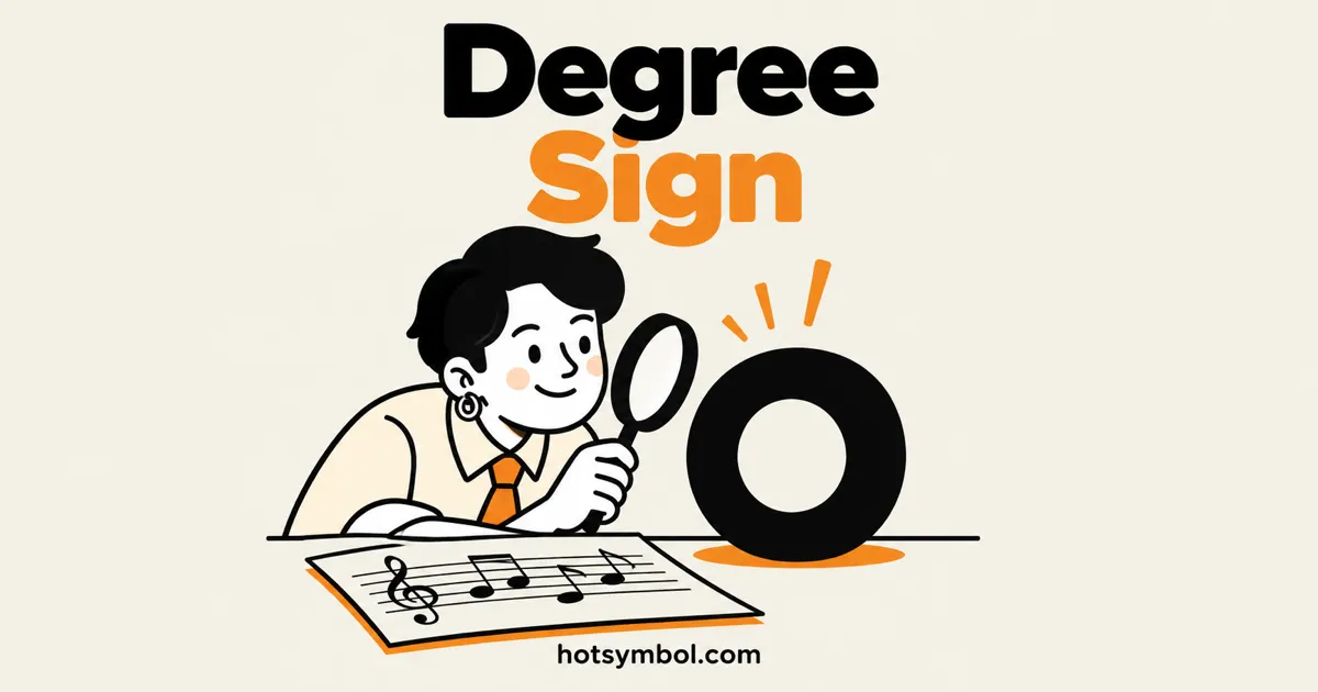 Illustration of the Degree Sign symbol