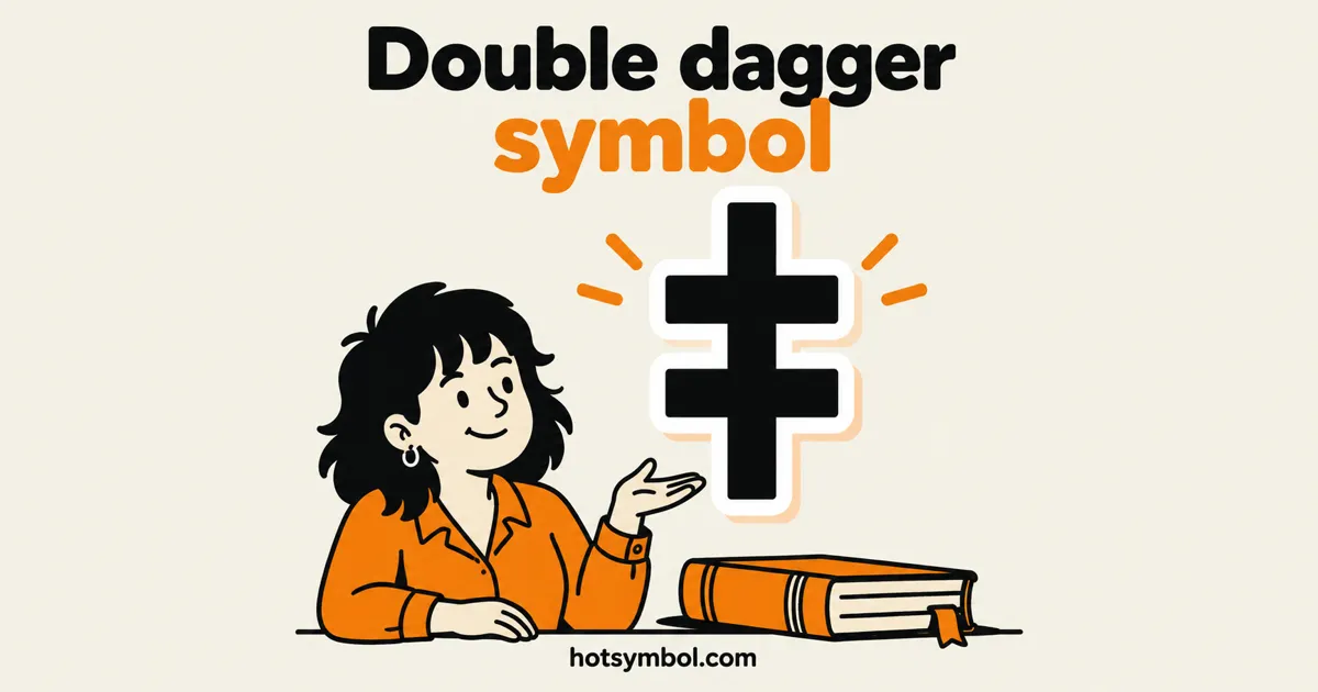 Illustration of the Double Dagger symbol