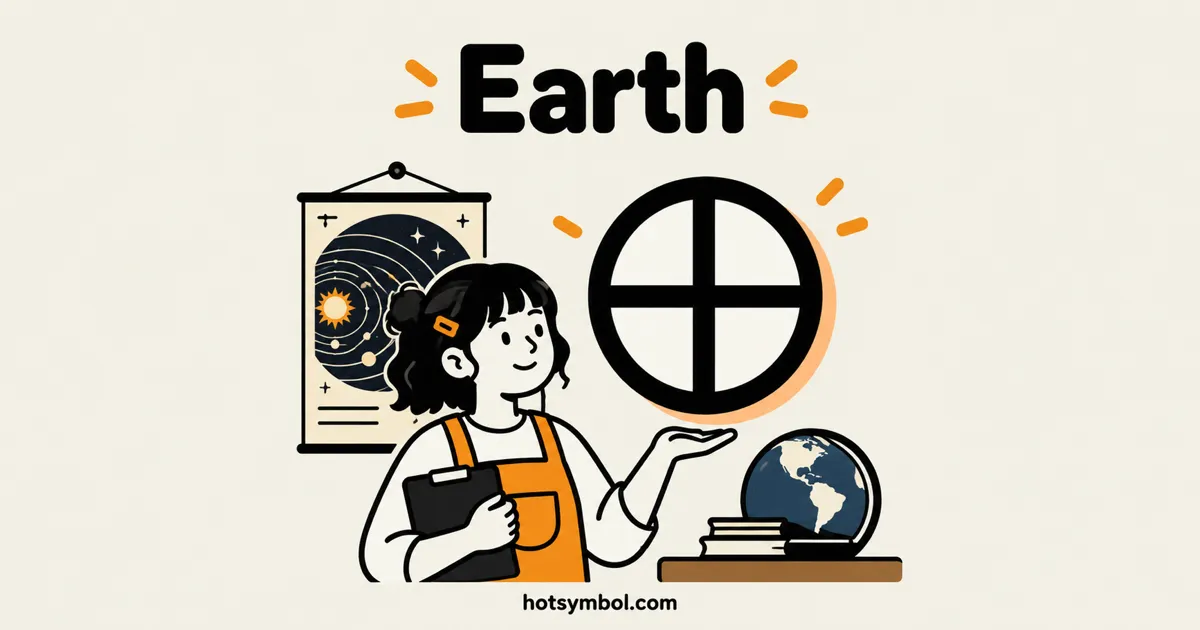 Illustration of the Earth symbol