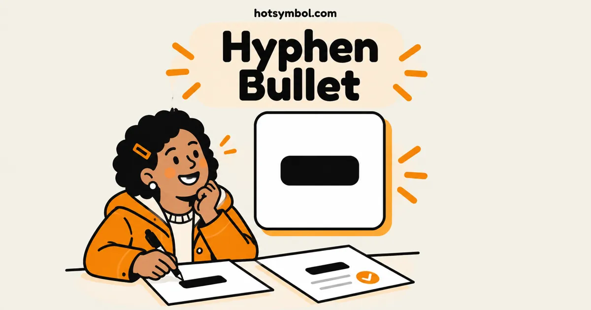 Illustration of the Hyphen Bullet symbol