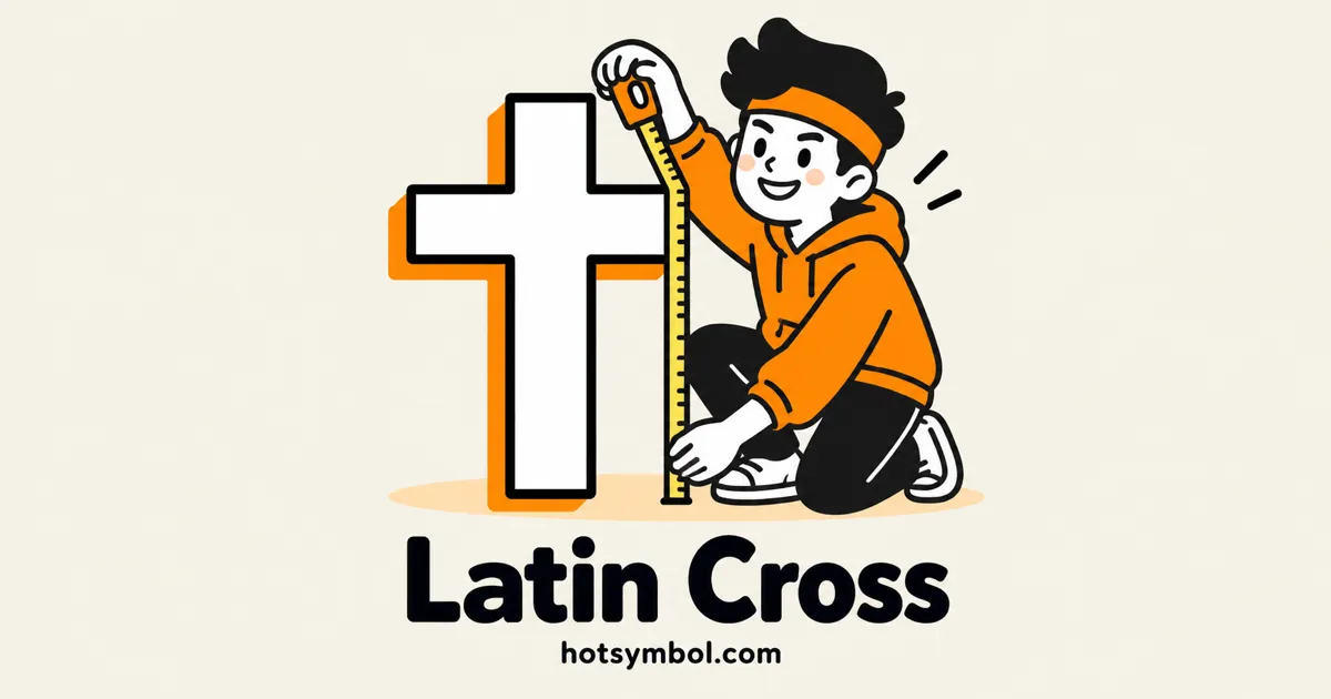 Illustration of the Latin Cross symbol
