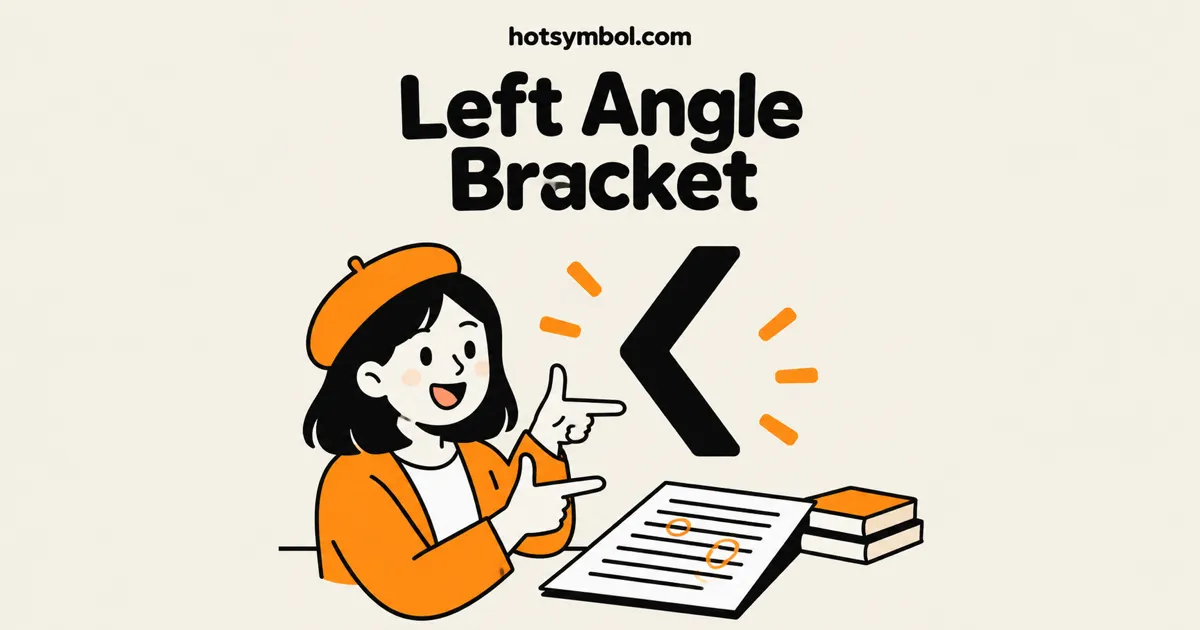 Illustration of the Left Angle Bracket symbol