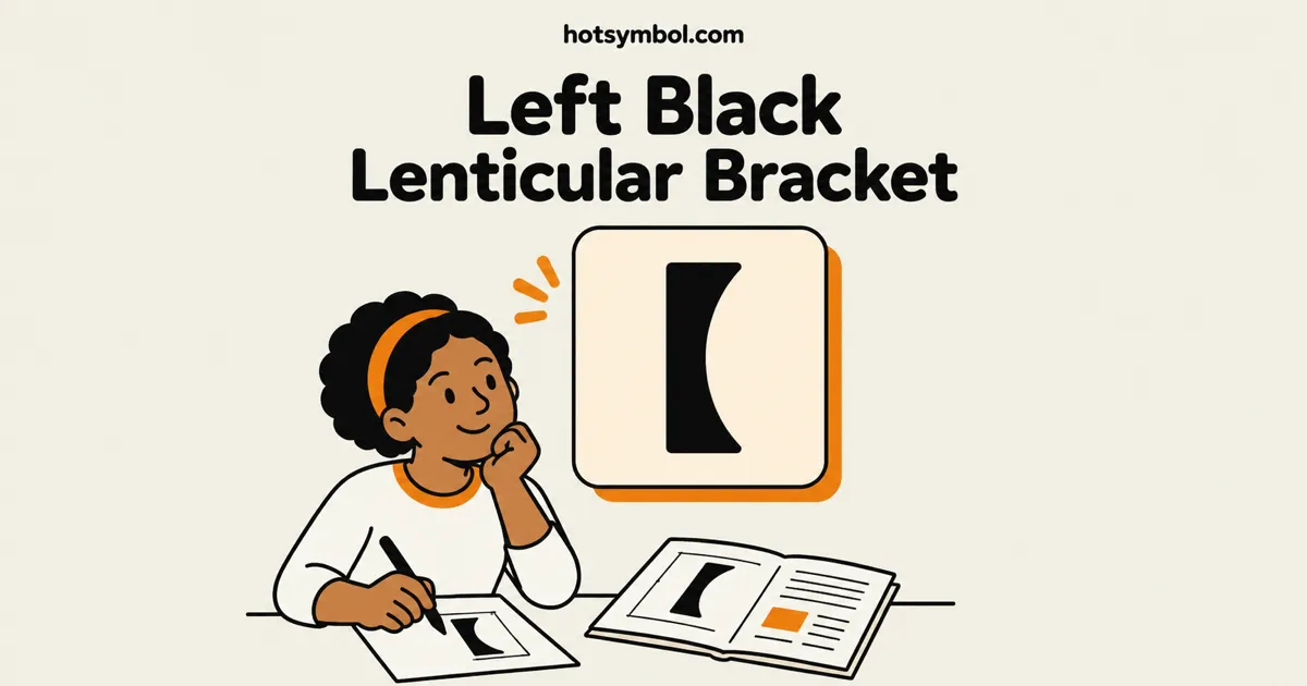 Illustration of the Left Black Lenticular Bracket symbol
