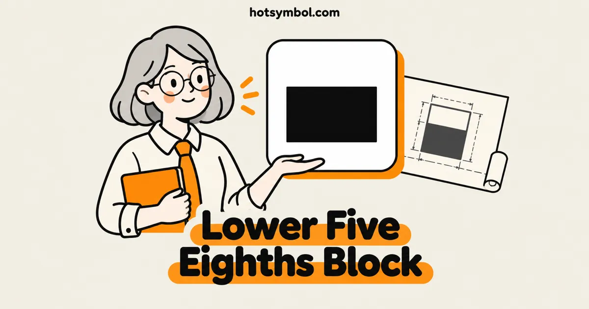 Illustration of the Lower Five Eighths Block symbol