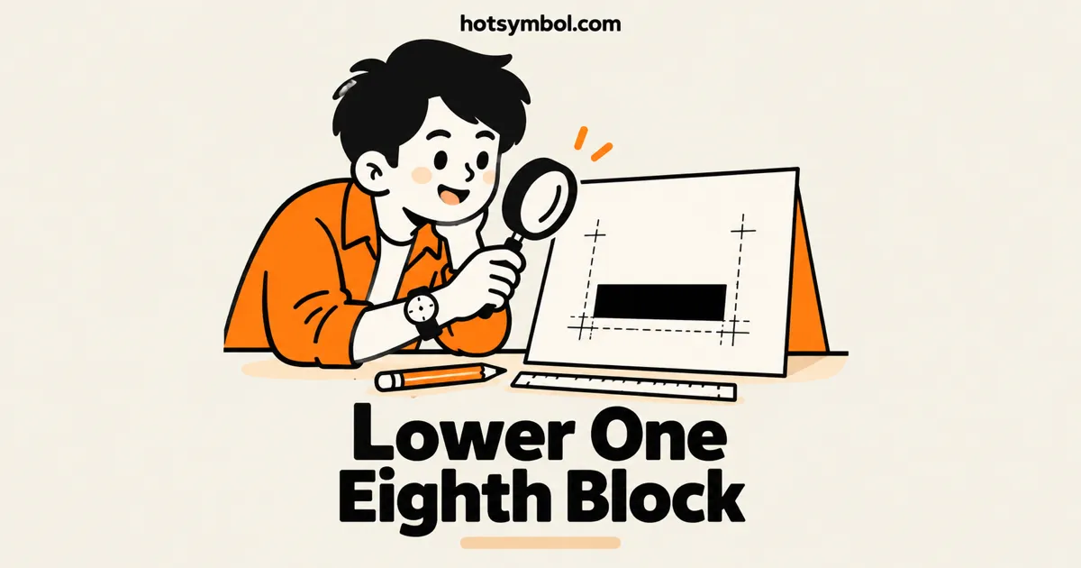 Illustration of the Lower One Eighth Block symbol