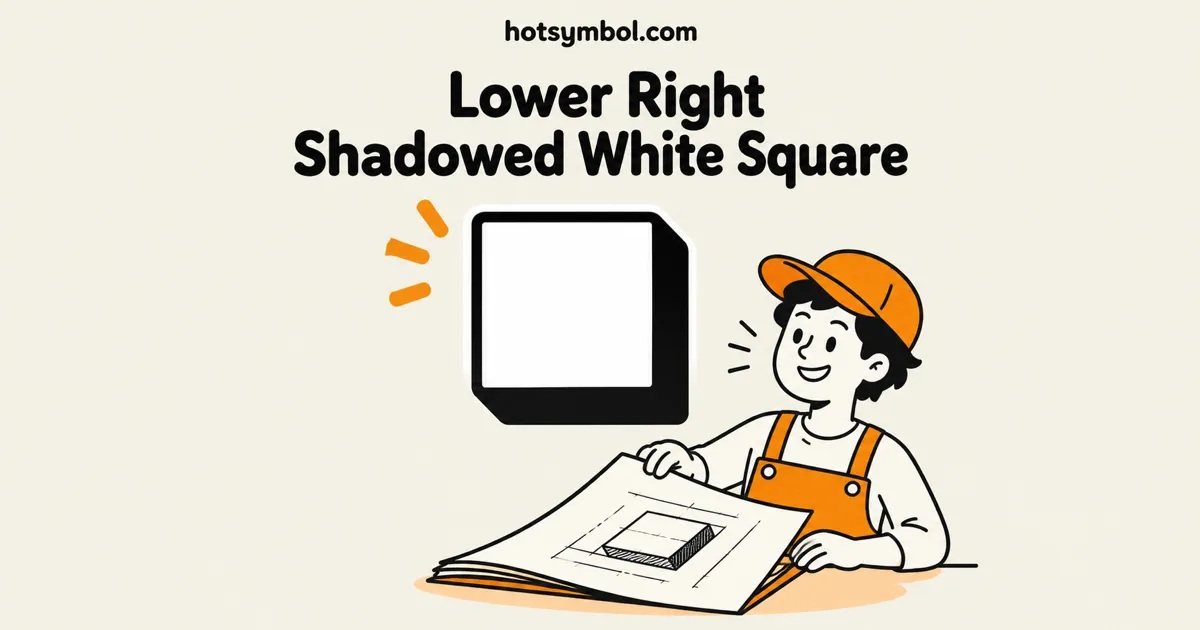 Illustration of the Lower Right Shadowed White Square symbol