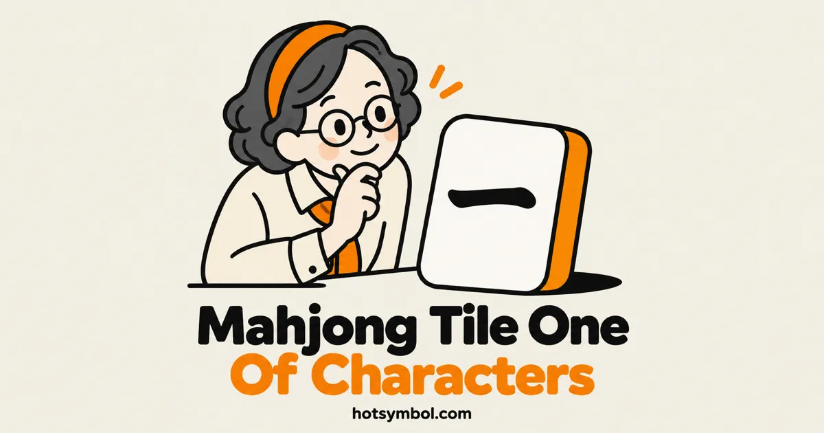 Illustration of the Mahjong Tile One Of Characters symbol
