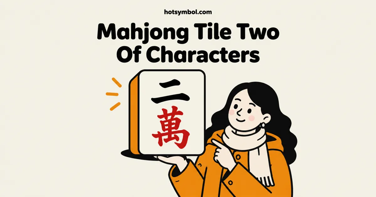 Illustration of the Mahjong Tile Two Of Characters symbol