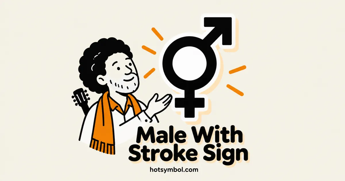 Illustration of the Male With Stroke Sign symbol