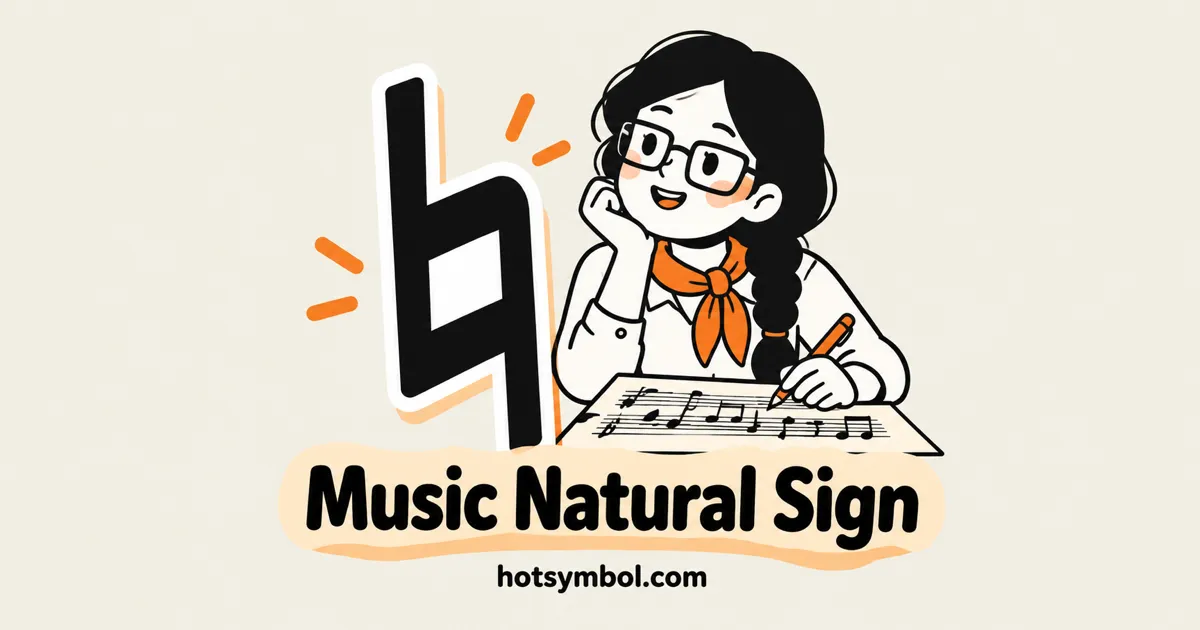 Illustration of the Music Natural Sign symbol