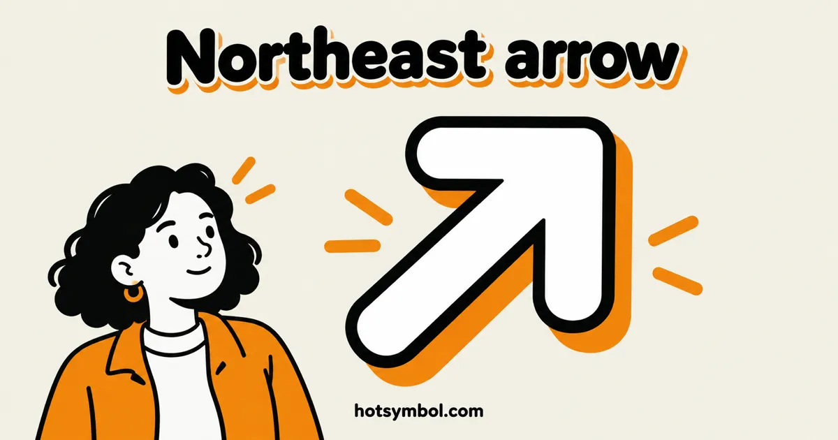 Illustration of the North East Arrow symbol