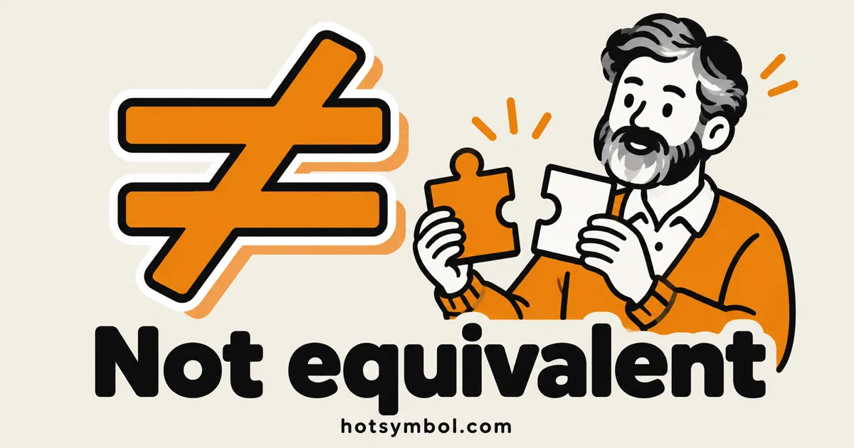 Illustration of the Not Equivalent To symbol
