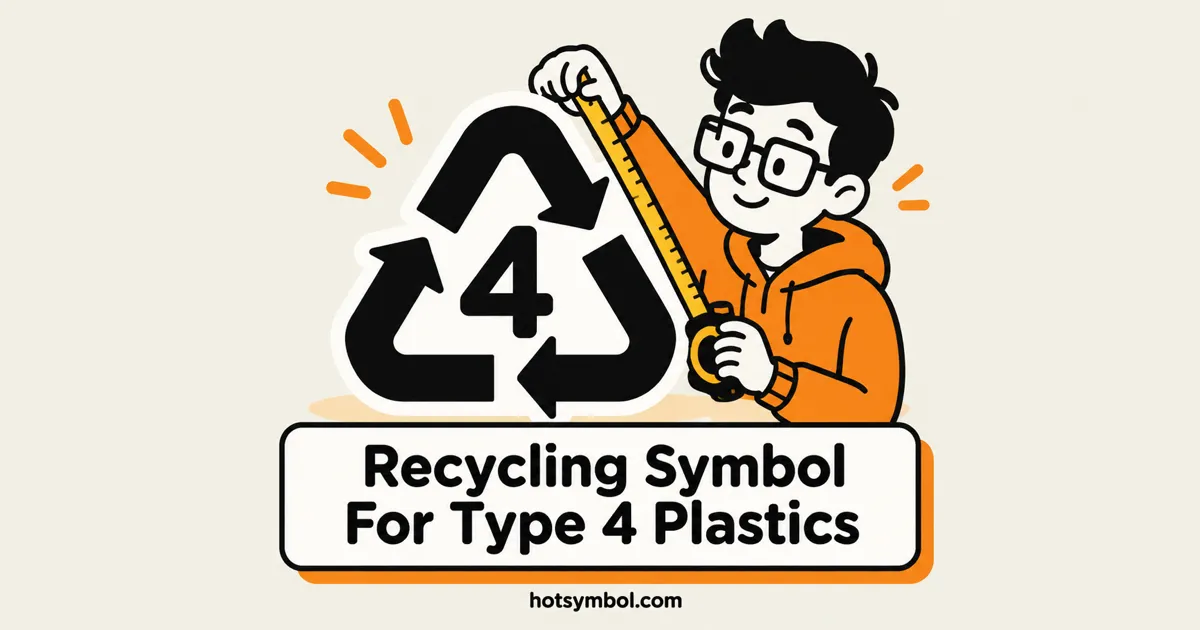 Illustration of the Recycling Symbol For Type 4 Plastics symbol