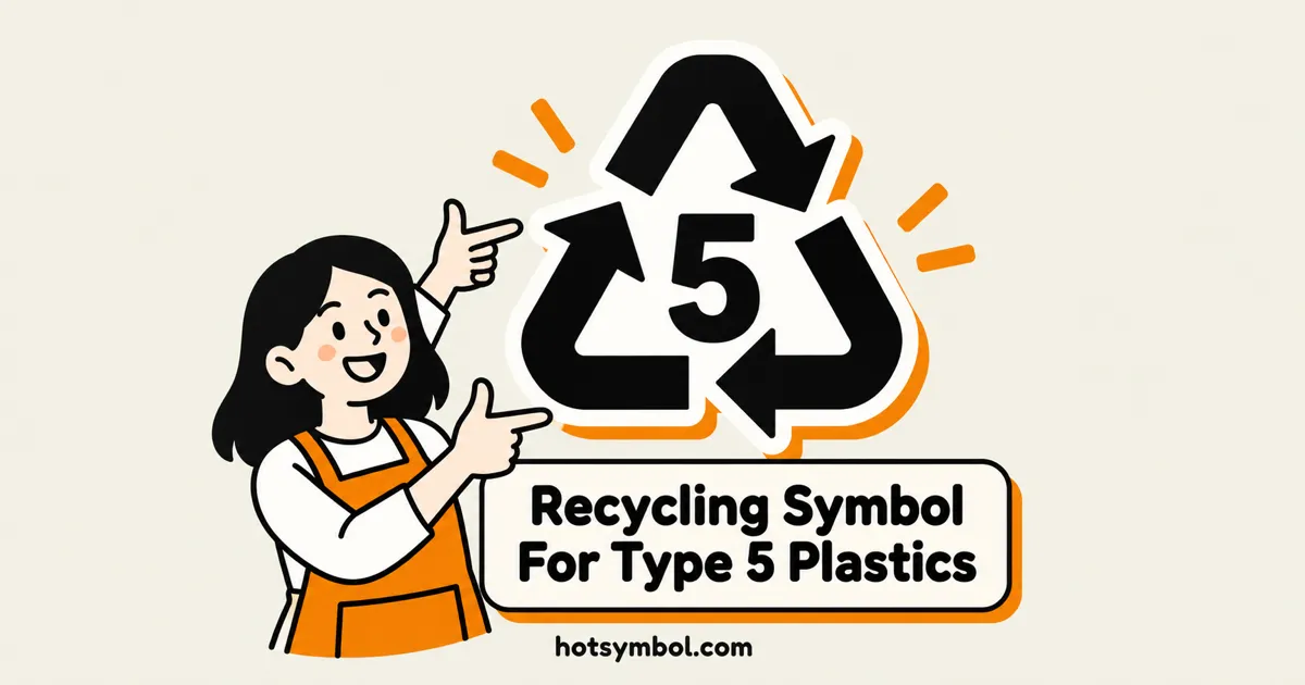 Illustration of the Recycling Symbol For Type 5 Plastics symbol
