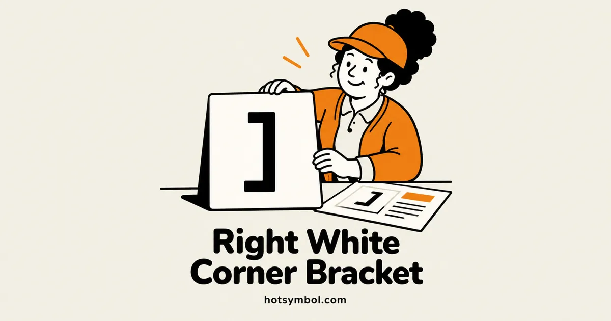 Illustration of the Right White Corner Bracket symbol