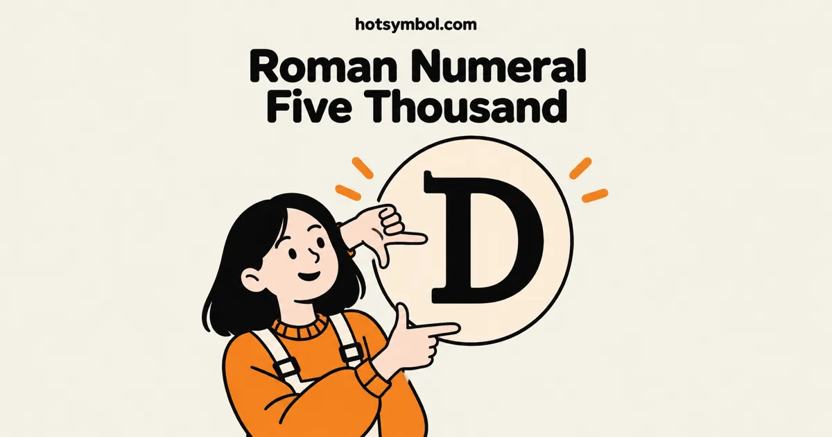 Illustration of the Roman Numeral Five Thousand symbol
