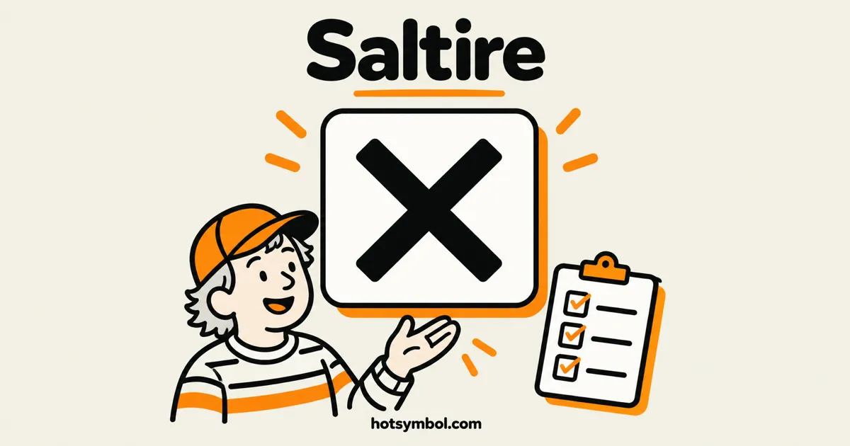 Illustration of the Saltire symbol