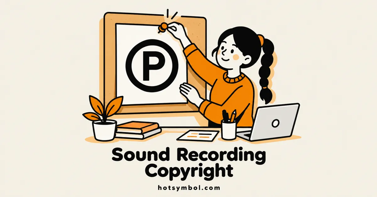 Illustration of the Sound Recording Copyright symbol
