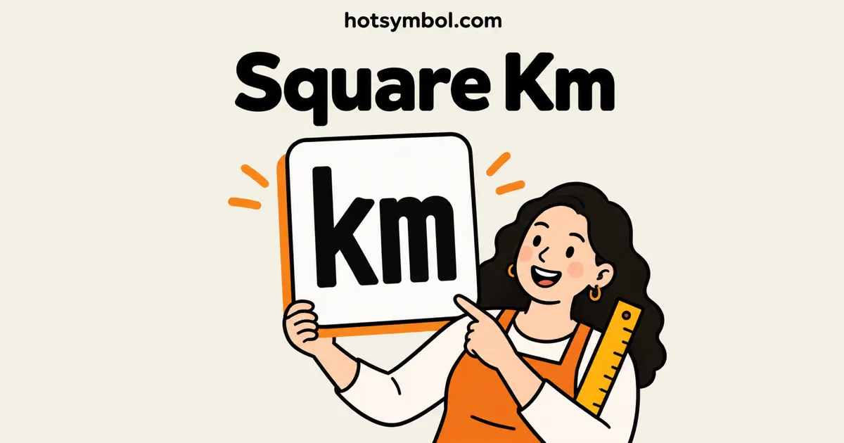 Illustration of the Square Km symbol
