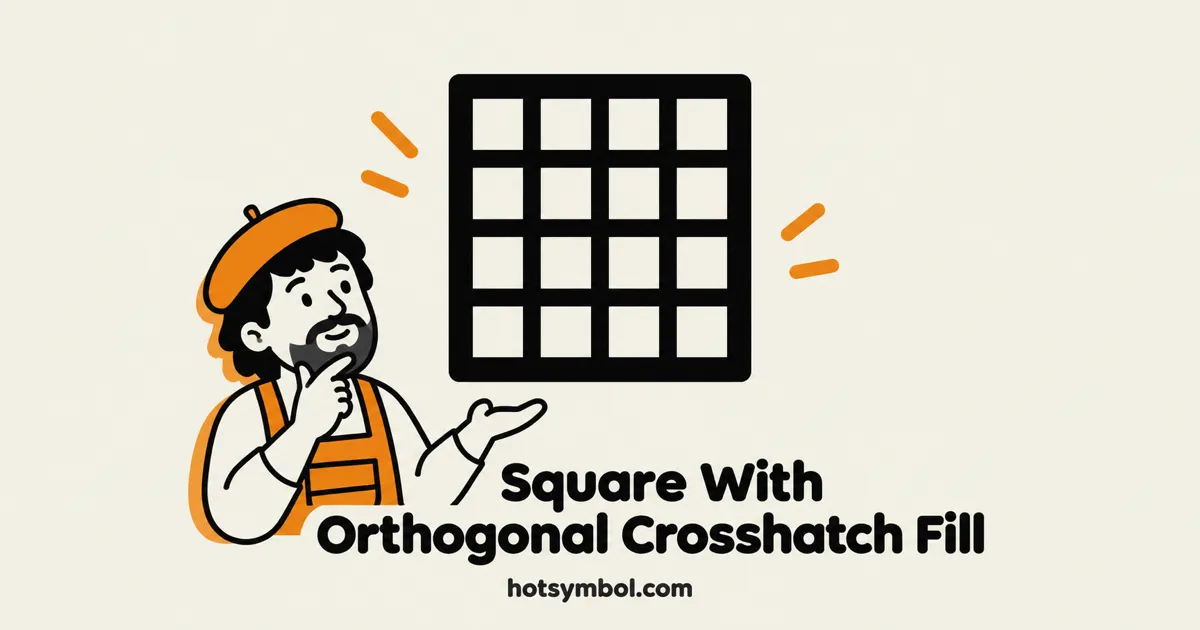 Illustration of the Square With Orthogonal Crosshatch Fill symbol