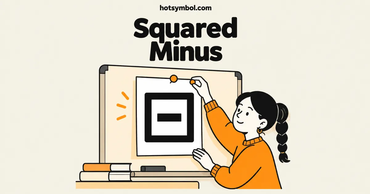 Illustration of the Squared Minus symbol