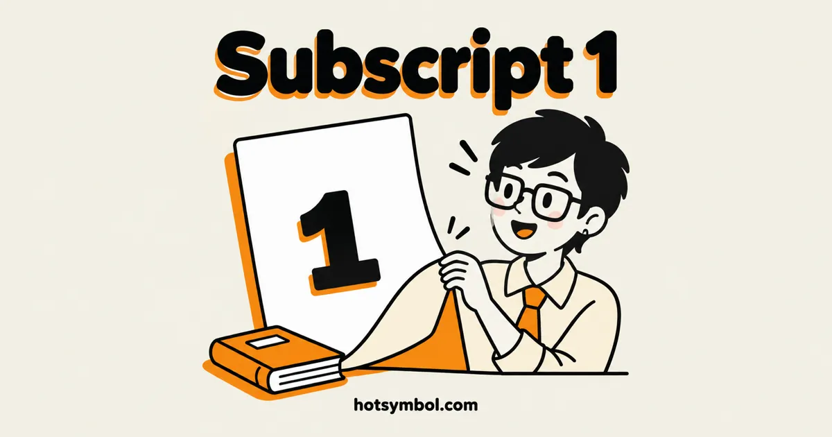 Illustration of the Subscript One symbol