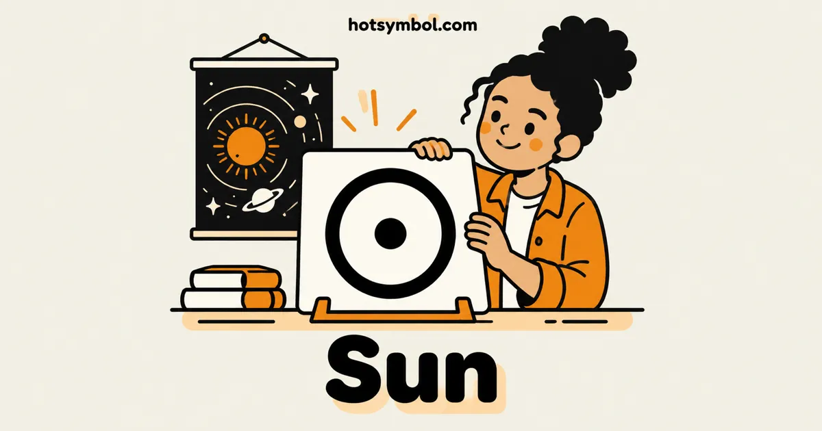 Illustration of the Sun symbol