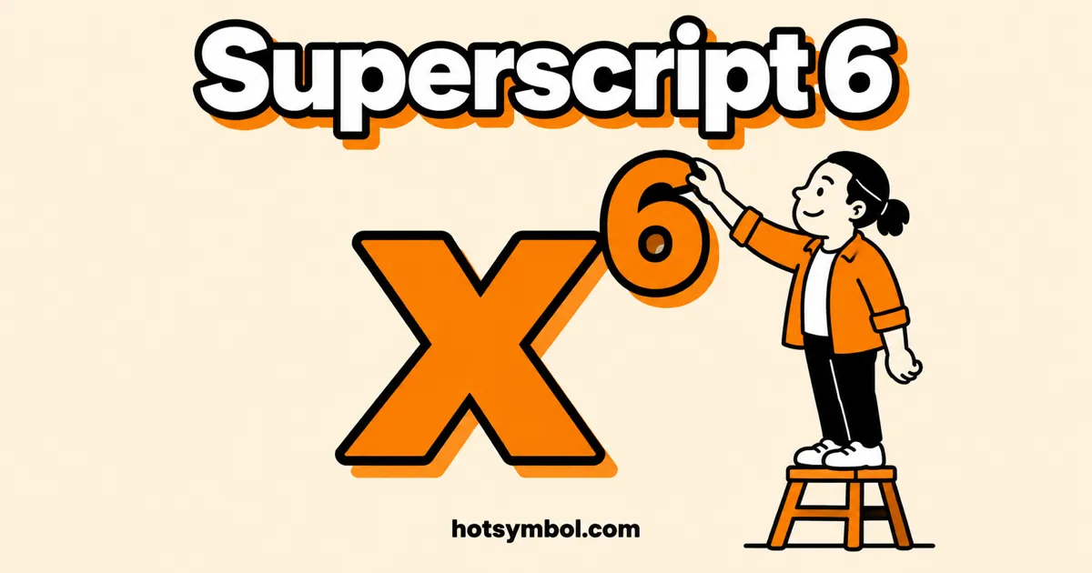 Illustration of the Superscript Six symbol