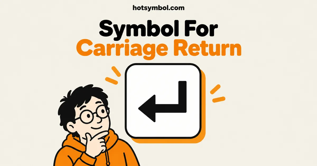 Illustration of the Symbol For Carriage Return symbol