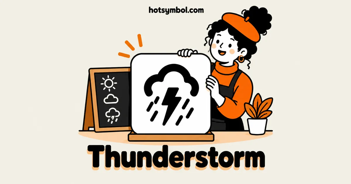 Illustration of the Thunderstorm symbol