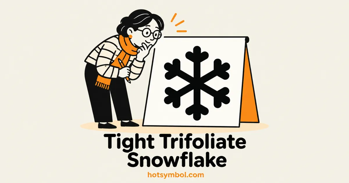 Illustration of the Tight Trifoliate Snowflake symbol
