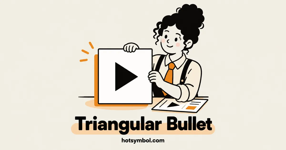 Illustration of the Triangular Bullet symbol