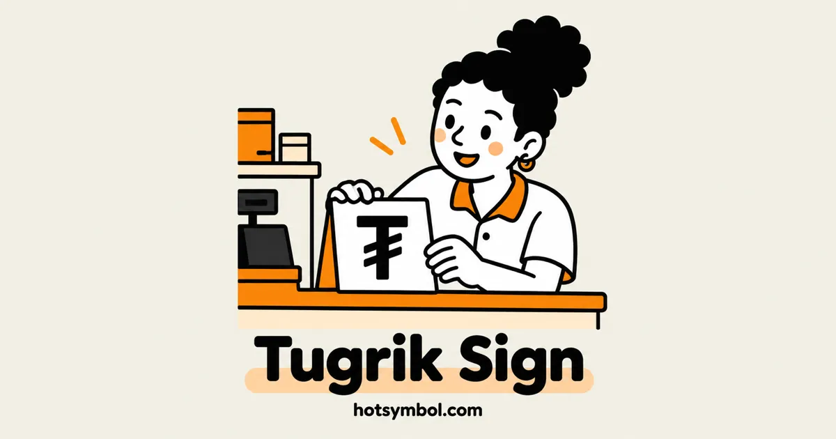 Illustration of the Tugrik Sign symbol