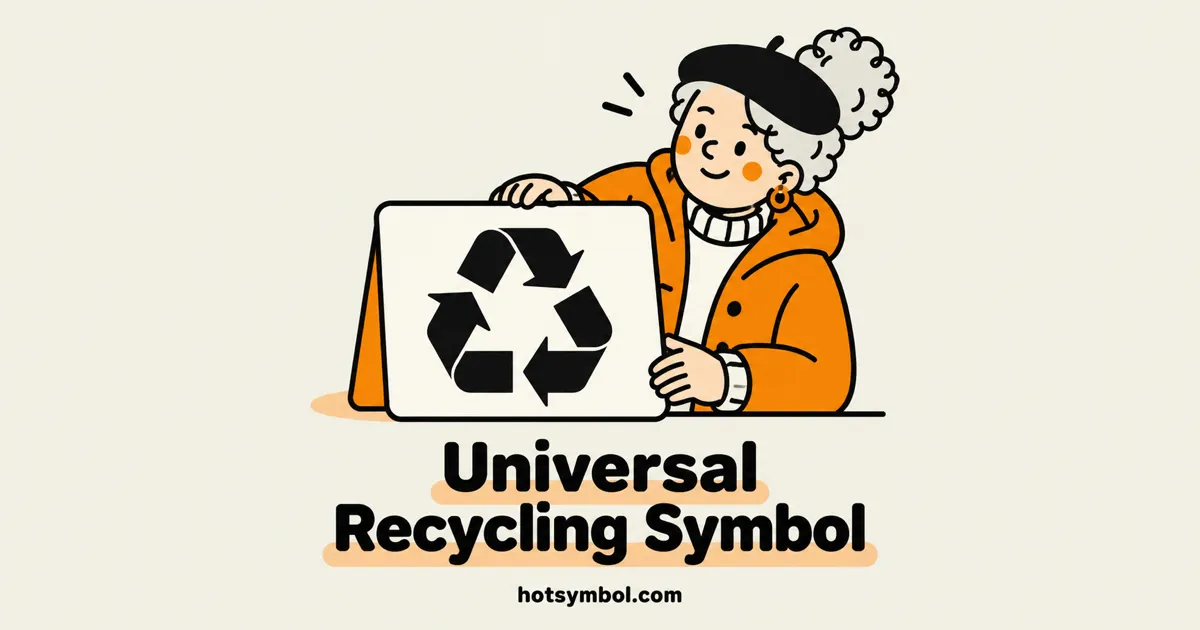 Illustration of the Universal Recycling Symbol symbol