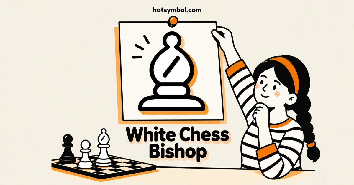 Illustration of the White Chess Bishop symbol